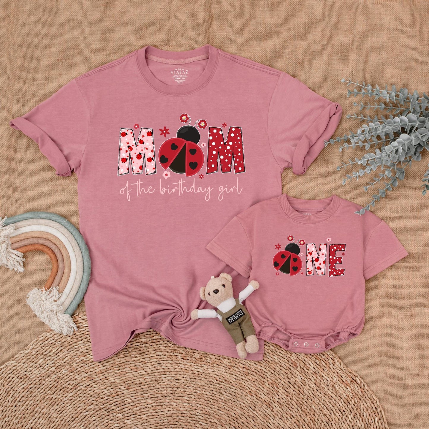 Ladybug Birthday Matching Family Shirts, Girl First Birthday Outfit, Mommy and Me Ladybug Theme, Farm Bug Birthday Party Clothes, Baby Girl Gift