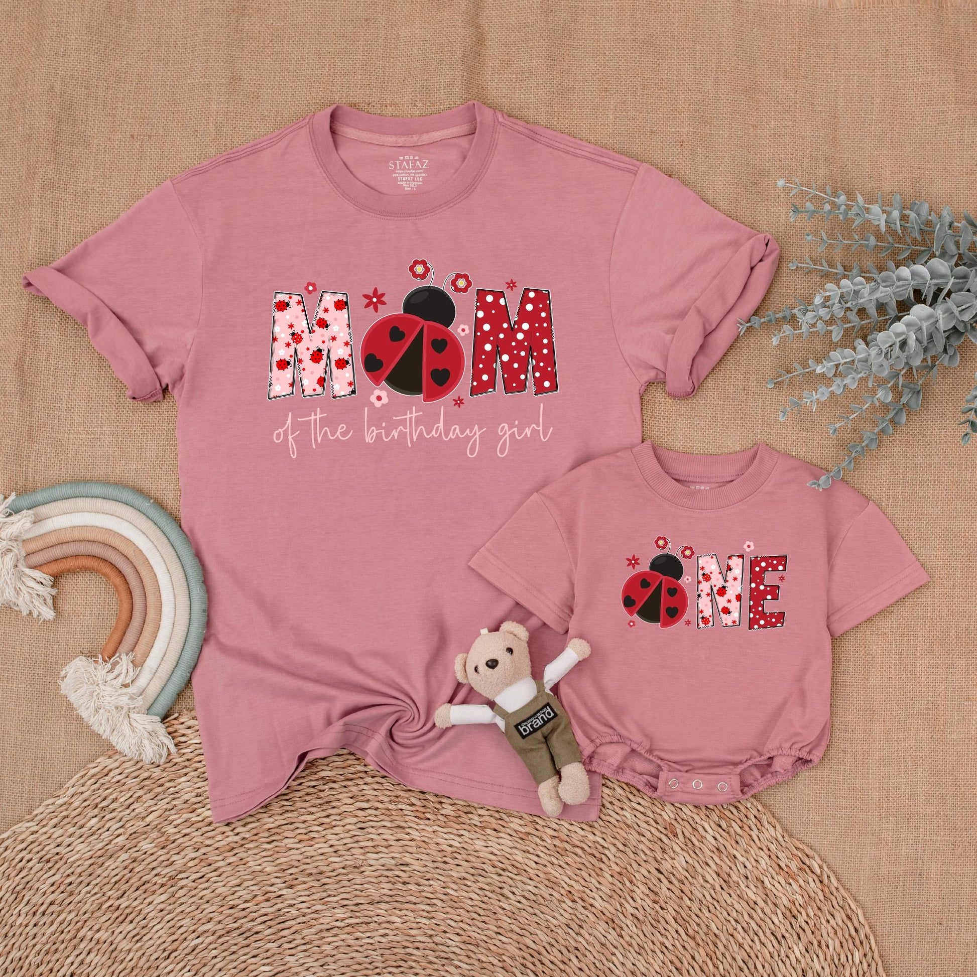 Ladybug Birthday Matching Family Shirts, Girl First Birthday Outfit, Mommy and Me Ladybug Theme, Farm Bug Birthday Party Clothes, Baby Girl Gift