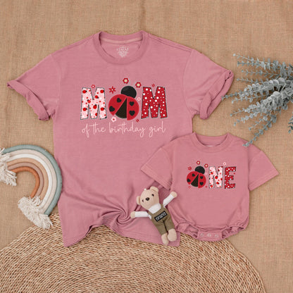 Ladybug Birthday Matching Family Shirts, Girl First Birthday Outfit, Mommy and Me Ladybug Theme, Farm Bug Birthday Party Clothes, Baby Girl Gift