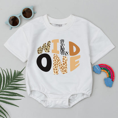 Personalized Wild Safari Family Matching T-Shirts and Romper for a Wild One Birthday Celebration Vacation Outfits