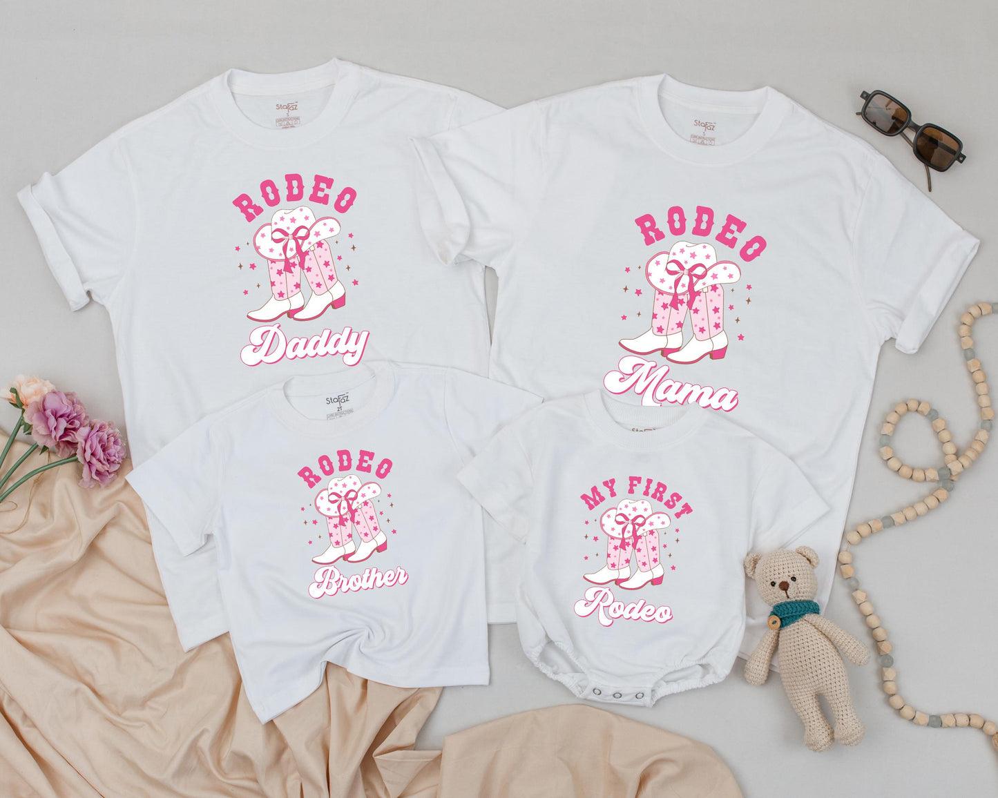 My First Rodeo Family Matching Shirts, 1st Birthday Cowgirl Party Outfit, Western Farm Theme, Baby T-shirt, Matching Siblings Clothes Cute (138 chars)