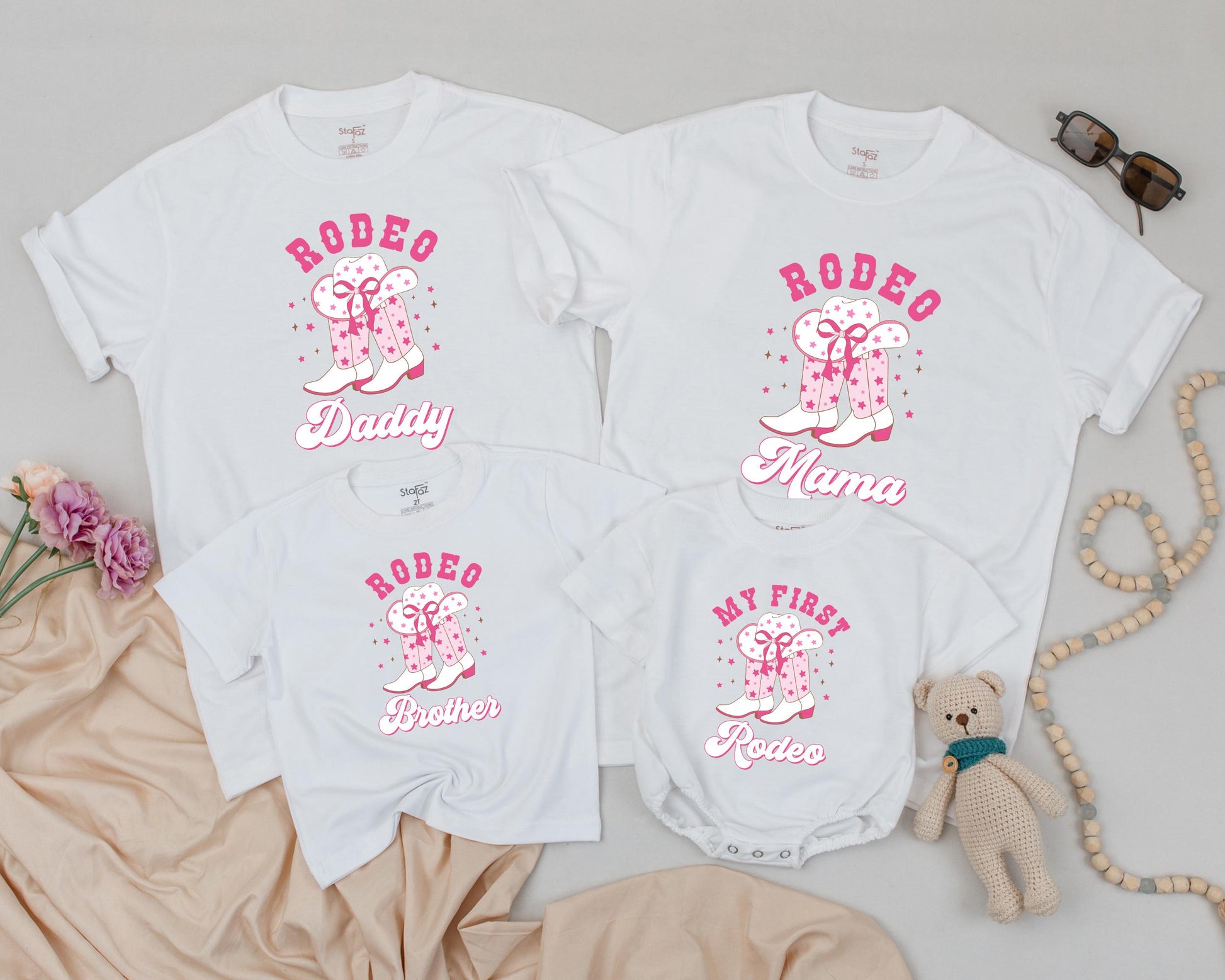 My First Rodeo Family Matching Shirts, 1st Birthday Cowgirl Party Outfit, Western Farm Theme, Baby T-shirt, Matching Siblings Clothes Cute (138 chars)