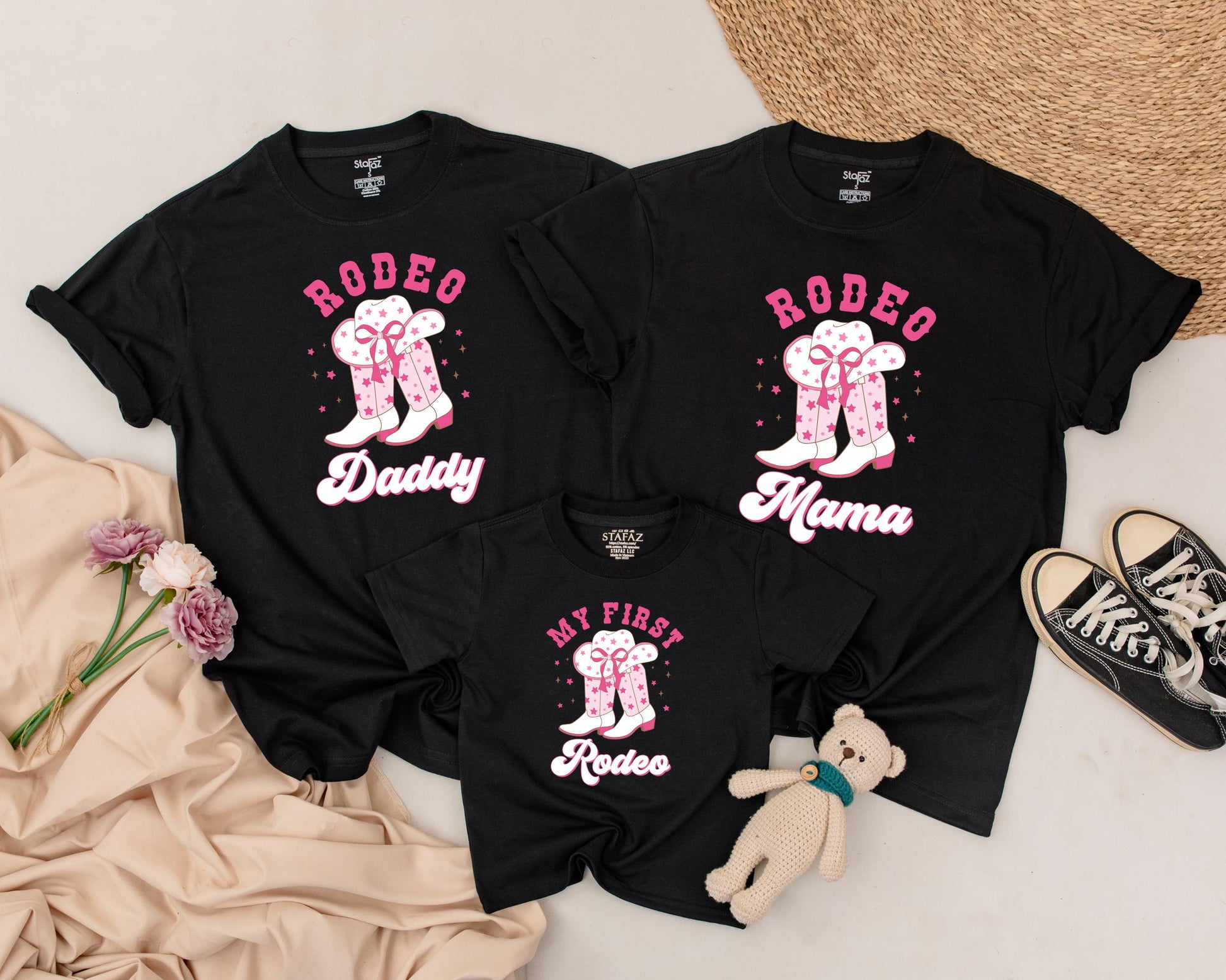 My First Rodeo Family Matching Shirts, 1st Birthday Cowgirl Party Outfit, Western Farm Theme, Baby T-shirt, Matching Siblings Clothes Cute (138 chars)