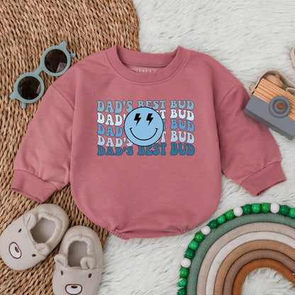 Dad's Best Bud Golfing Bubble Romper for Newborn Baby Boy or Girl - Adorable Father Son Golf Outing Bodysuit - Perfect Baby Shower & Father's Day Gift