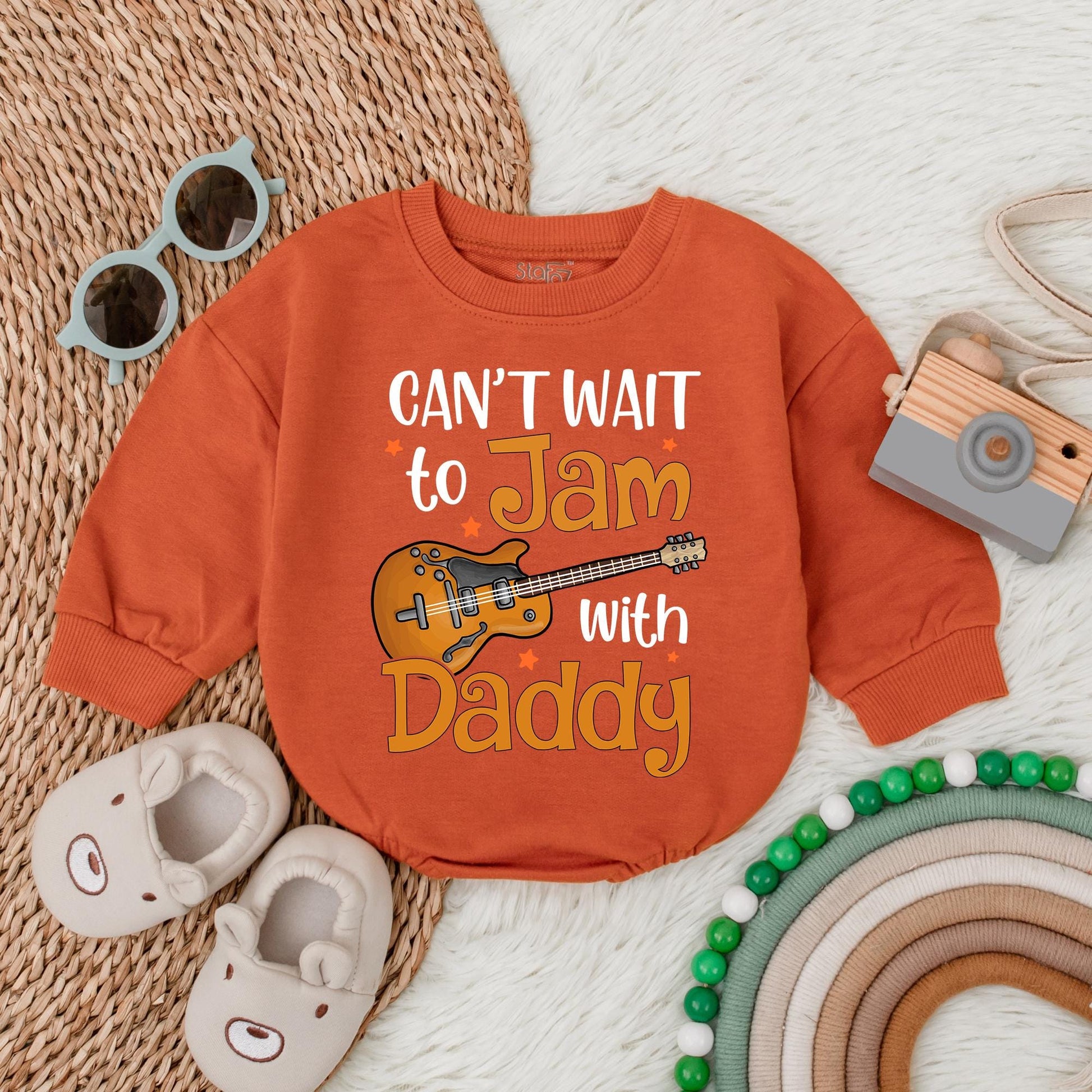 Daddy's Music Buddy Rock Baby Bodysuit & Toddler/Youth Shirts, Plus 'Jam With Daddy' Romper, Perfect Baby Shower Gift