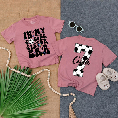 Custom 'In My Soccer Sister Era' Toddler T-Shirt for Game Day Baby Girl Outfit Comfortable Kid Clothes Unique Soccer Lover Gift