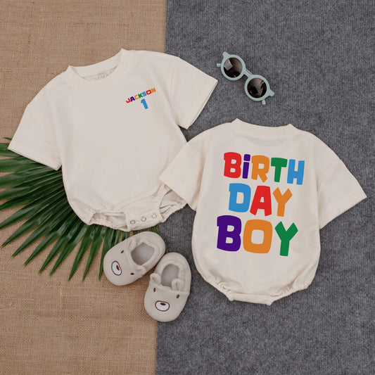 1st Birthday Boy Romper Honey Bee Outfit Short Sleeve Baby Bubble Romper Gift for Boys First Bee Day Summer Clothes