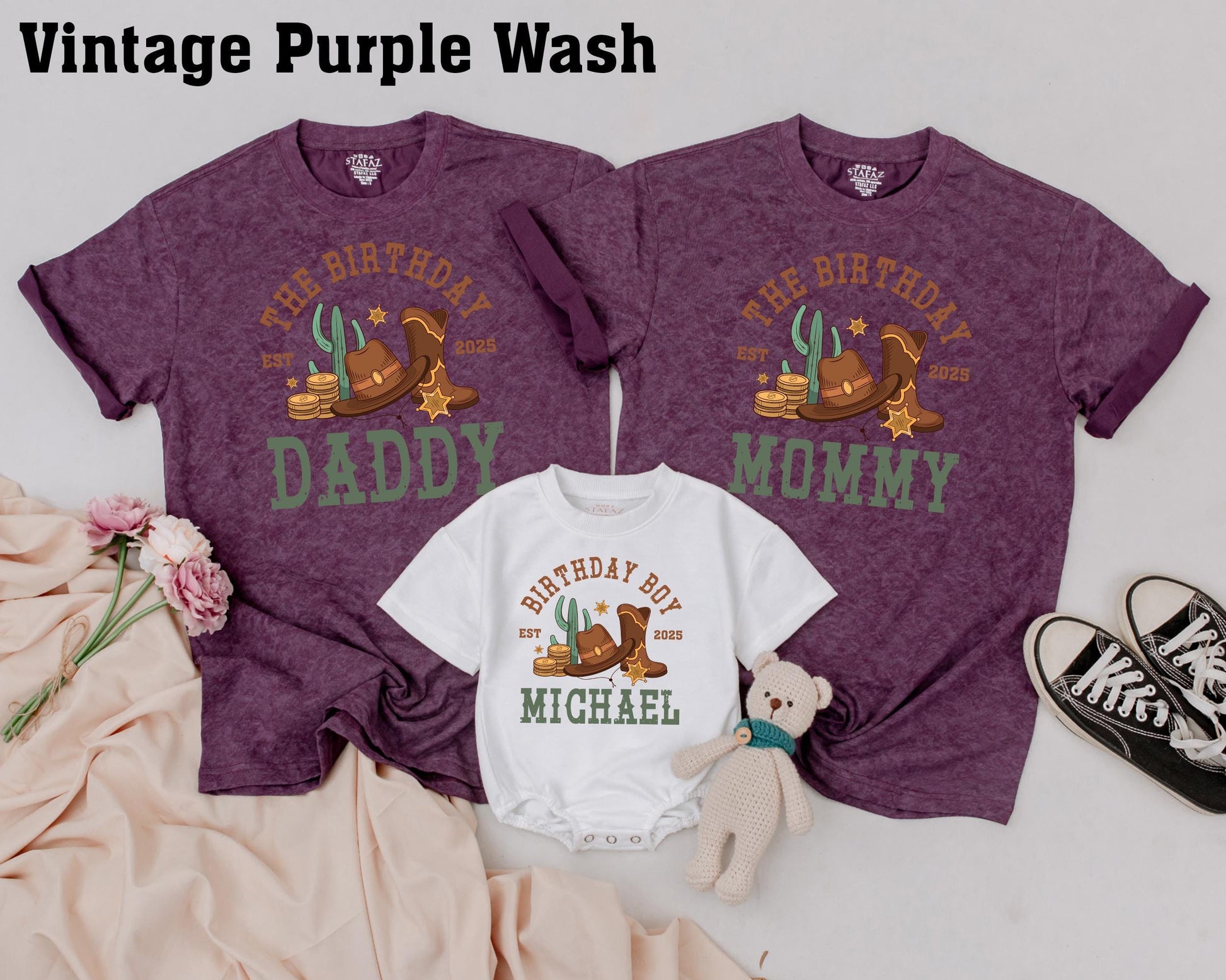 My First Rodeo Birthday Matching Family Shirts, Wild West 1st Birthday Outfit, Cowboy Cowgirl Western Farm Theme Party, Matching Group Outfits 136