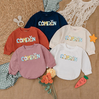 Personalized Easter Baby Boy Romper Custom My First Easter Outfit Bubble Bodysuit Cute Bunny Gift