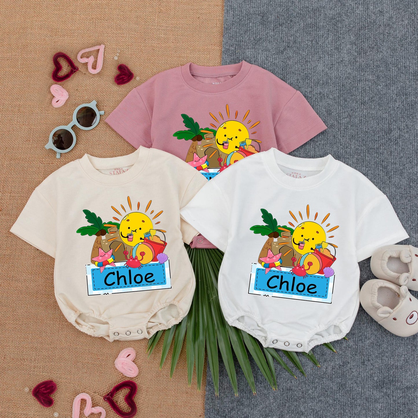 Personalized Funny Crab Bubble Romper Baby Toddler Coastal Beach Outfit Summer Bodysuit Short Sleeve Lightweight Ocean Theme Baby Gift