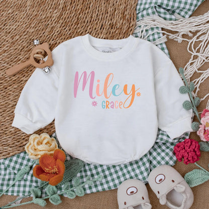 Custom Name Daisy Baby Romper Sweet Daisy Girl Bodysuit Newborn Outfit Adorable Baby Girl Coming Home Celebration Gift