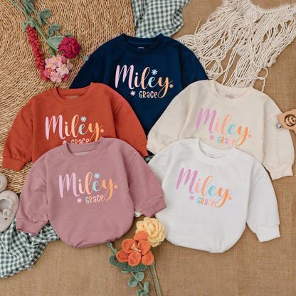 Custom Name Daisy Baby Romper Sweet Daisy Girl Bodysuit Newborn Outfit Adorable Baby Girl Coming Home Celebration Gift