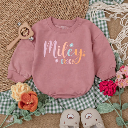 Custom Name Daisy Baby Romper Sweet Daisy Girl Bodysuit Newborn Outfit Adorable Baby Girl Coming Home Celebration Gift