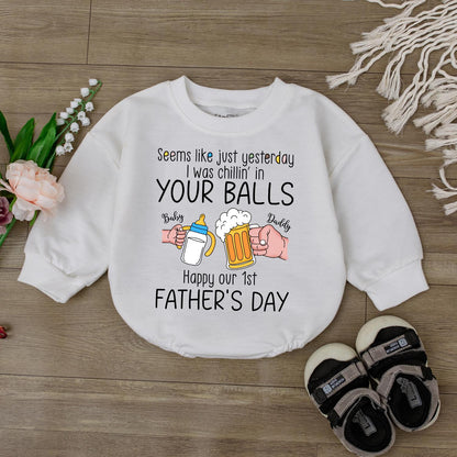 Happy First Father's Day Baby Romper Cute Newborn Outfit 1st Fathers Day Shirt Baby Bodysuit Best Daddy Gift Shower Gift Idea