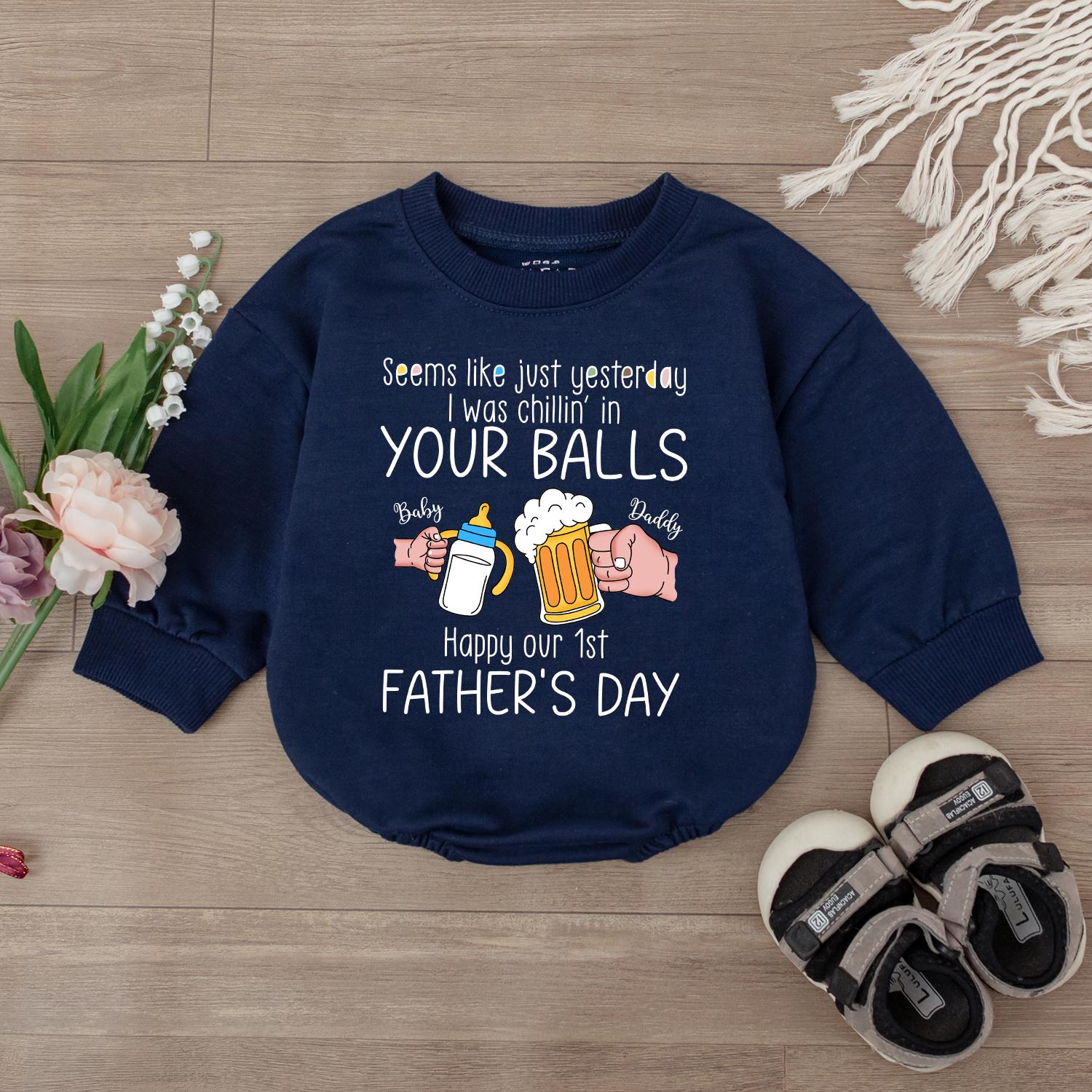 Happy First Father's Day Baby Romper Cute Newborn Outfit 1st Fathers Day Shirt Baby Bodysuit Best Daddy Gift Shower Gift Idea