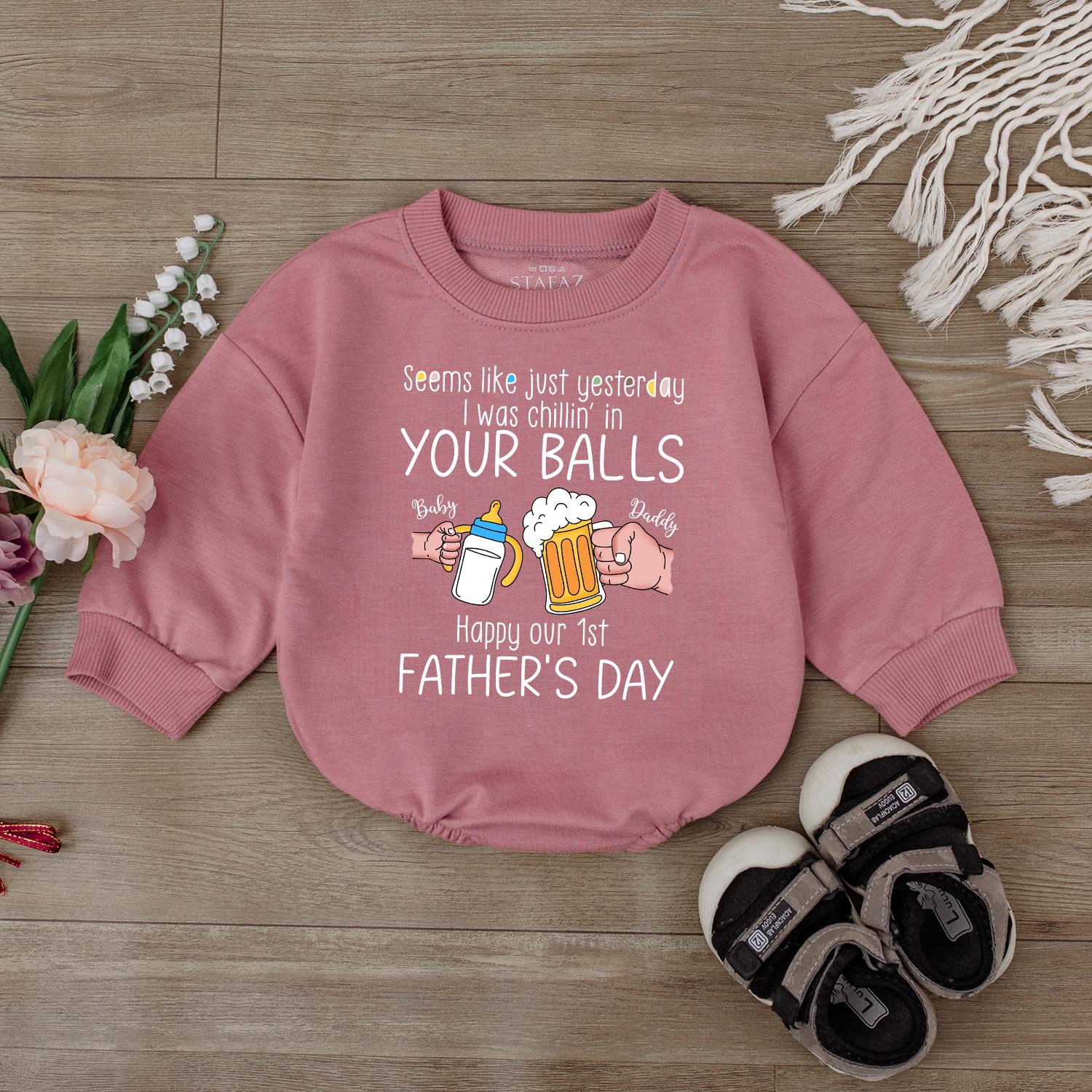 Happy First Father's Day Baby Romper Cute Newborn Outfit 1st Fathers Day Shirt Baby Bodysuit Best Daddy Gift Shower Gift Idea