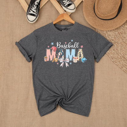 Baseball Mama Bow Shirt Game Day Tee Personalized Number Baseball Gift Sports Mom Comfort Colors Baseball Fan Outfit