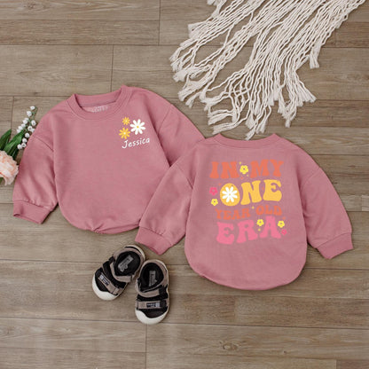 Custom One Year Old Era Baby Girl 1st Birthday Romper Personalized Name Gift for First Birthday Party Outfit Infant Clothes Keepsake