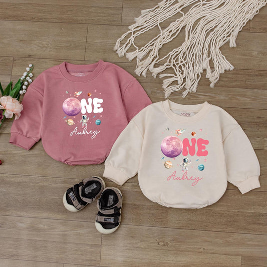 Custom Houston We Have A One Year Old Galaxy Bodysuit First Birthday Outfit Cute Baby Clothes Toddler Shirt