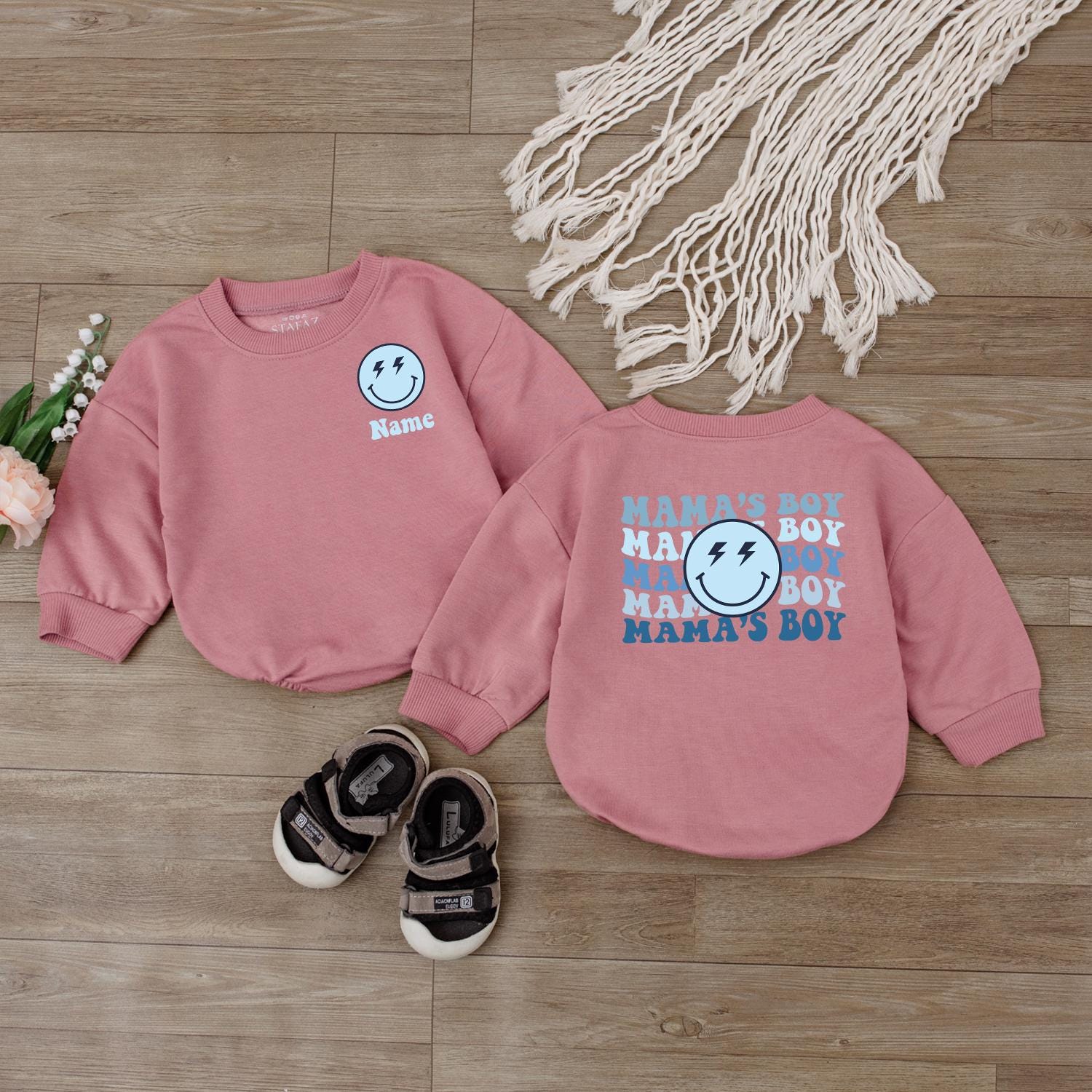 Custom Mama's Boy Baby Bubble Romper Newborn Outfit Cute Soft Comfortable Bodysuit Mothers Day Gift Baby Shower New Mom Apparel