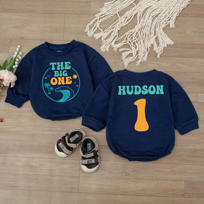 The Big One Beach Van First Birthday Romper Baby Shower Gift Summer Waves Kid Outfit Infant Toddler Clothes