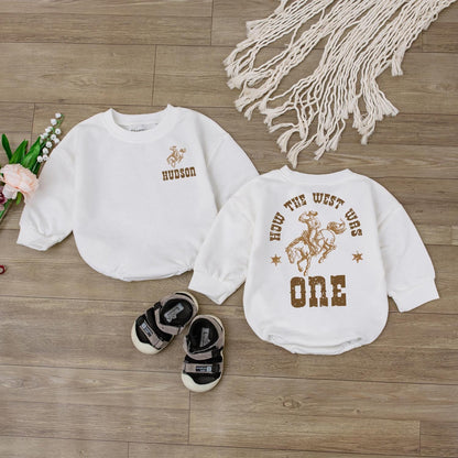 How the West Was One Cowboy Baby Bodysuit Personalized My First Rodeo Outfit 1st Birthday Western Kid Shirt Cotton Comfortable