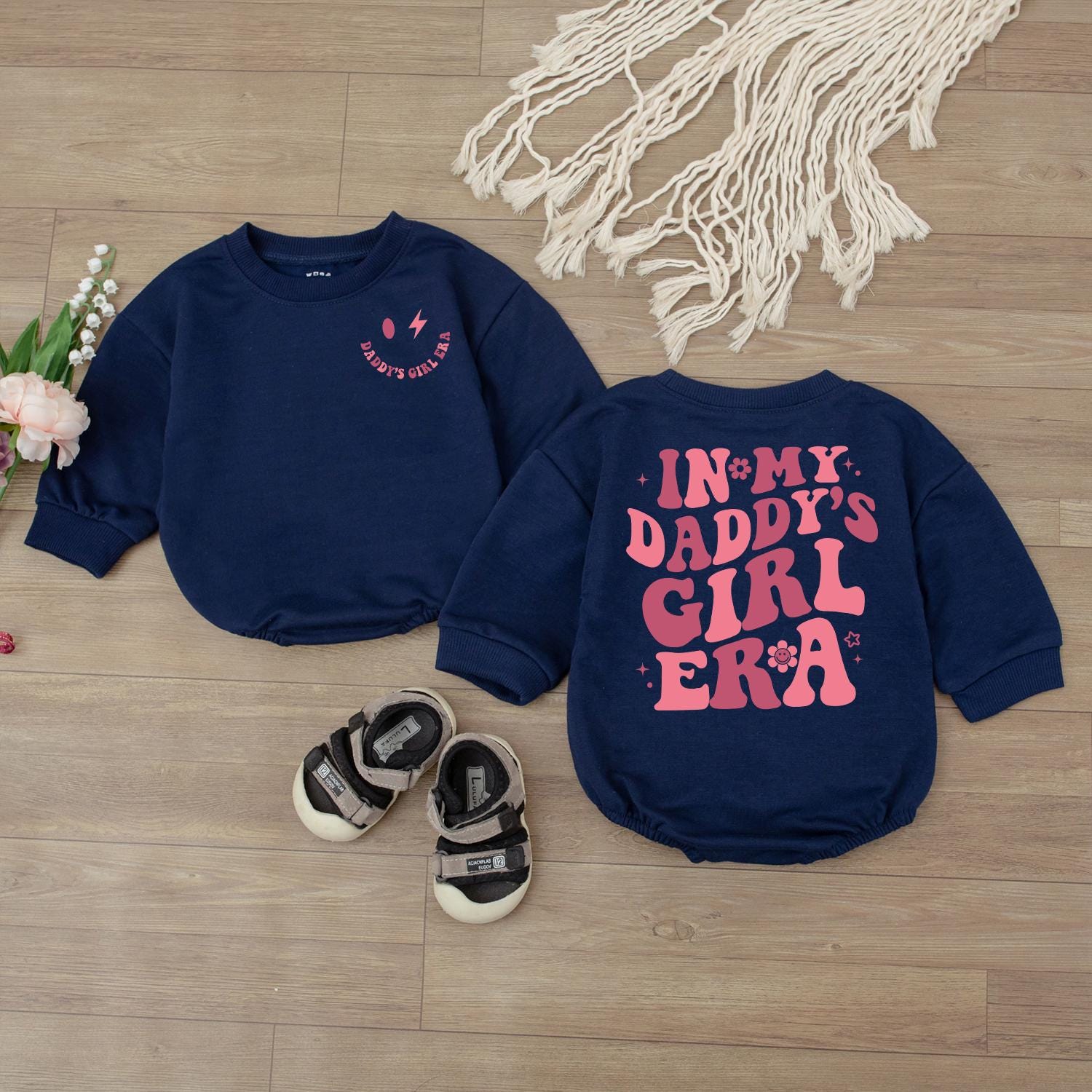 In My Daddy's Girl Era Baby Romper Newborn Bodysuit Sweet Daddy Daughter Gift for Baby Shower or Pregnancy Announcement Outfit