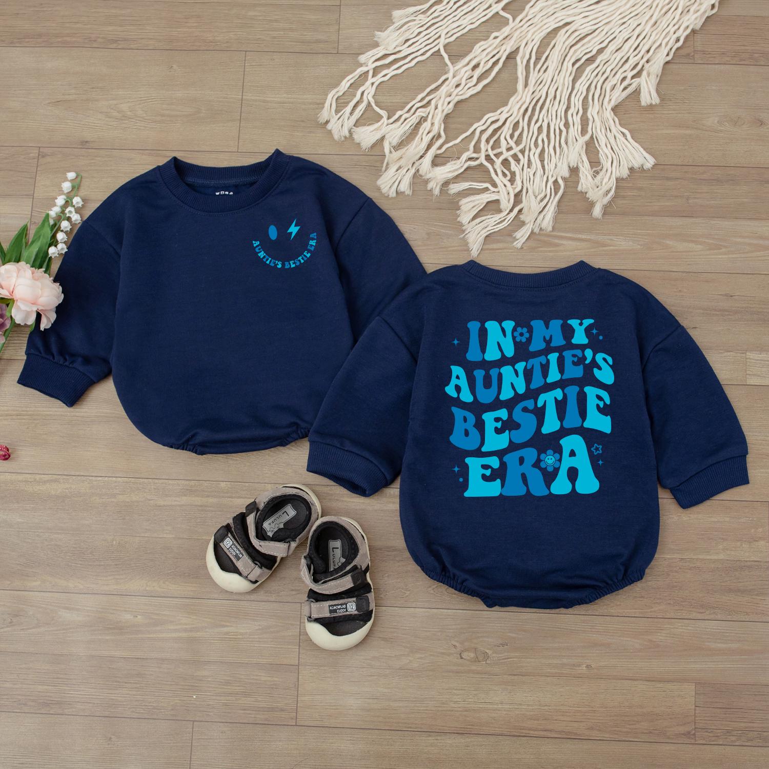 My Auntie's Bestie Era Baby Romper Newborn Bodysuit Gift for Boy Mom Outfit Baby Shower Gift Going Home