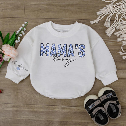 Mama's Boy Bubble Romper Long Sleeve, Mama's Boy Shirt, Baby Boy Outfit, Gift For Baby Boy, Baby Boy Clothes,Mothers Day,Coming Home Outfit
