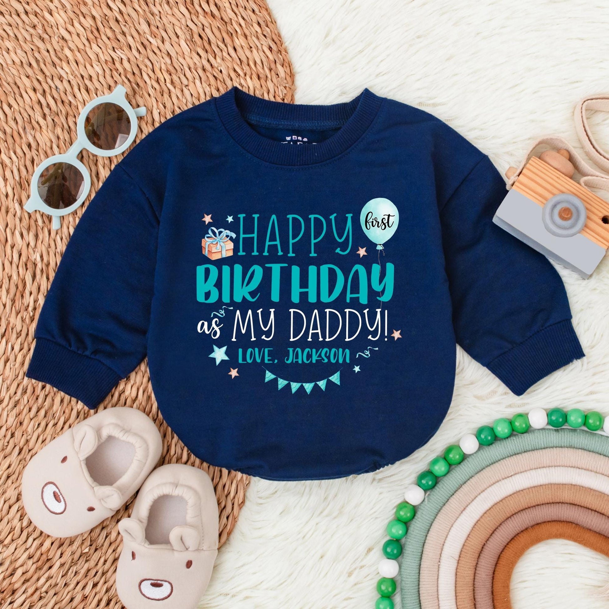 Daddy's Backup Police Baby Bodysuit First Birthday Outfit Cute Police Car Romper for Baby Boy Gift