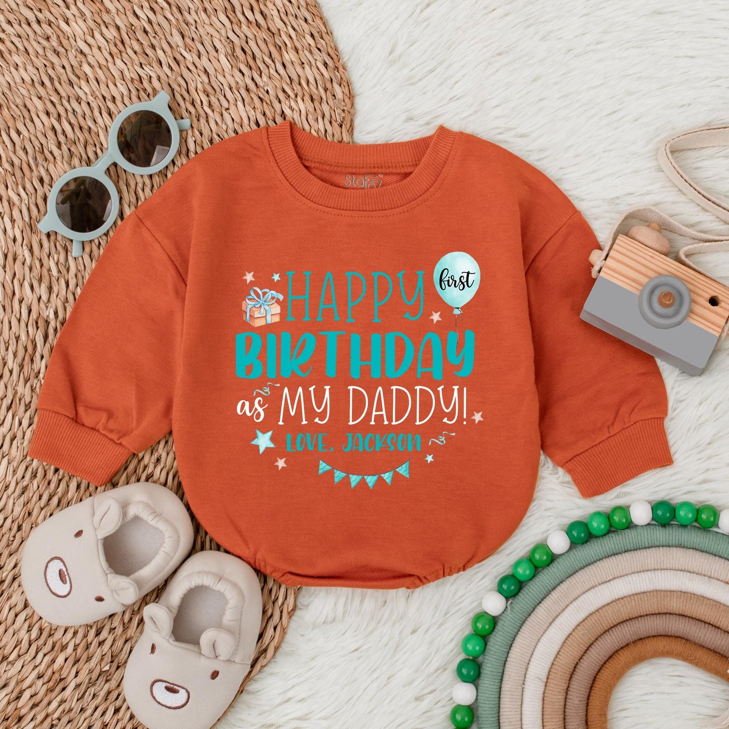 Daddy's Backup Police Baby Bodysuit First Birthday Outfit Cute Police Car Romper for Baby Boy Gift