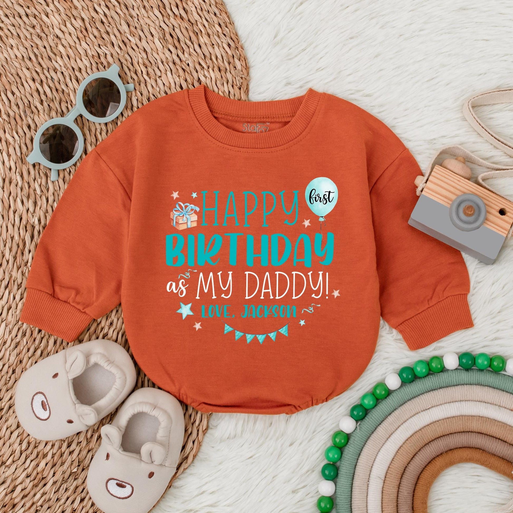 Daddy's Backup Police Baby Bodysuit First Birthday Outfit Cute Police Car Romper for Baby Boy Gift