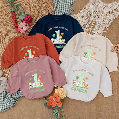 Personalized Safari Animals Birthday Romper Wild One Baby Boy Outfit Safari 1st Birthday Celebration Clothes Cotton Comfortable