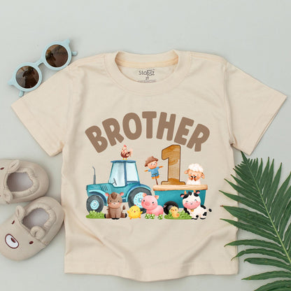 Personalized Farm First Birthday Shirt Boho Barnyard Cow Outfit Boy Girl Matching Family