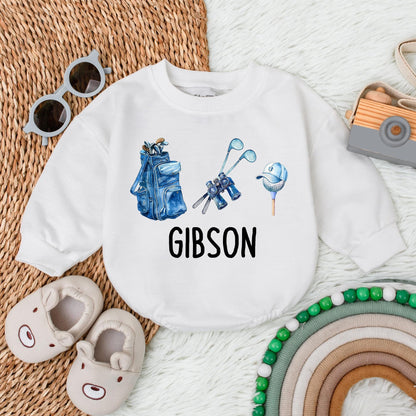 Future Golfer Baby Romper Personalized Golf Ball Bodysuit Boy Newborn Outfit Golf Lover Gift Coming Home Baby Clothes