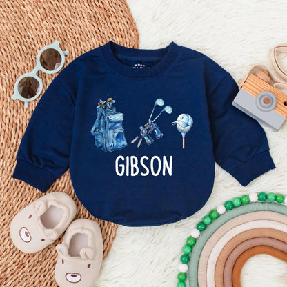 Future Golfer Baby Romper Personalized Golf Ball Bodysuit Boy Newborn Outfit Golf Lover Gift Coming Home Baby Clothes