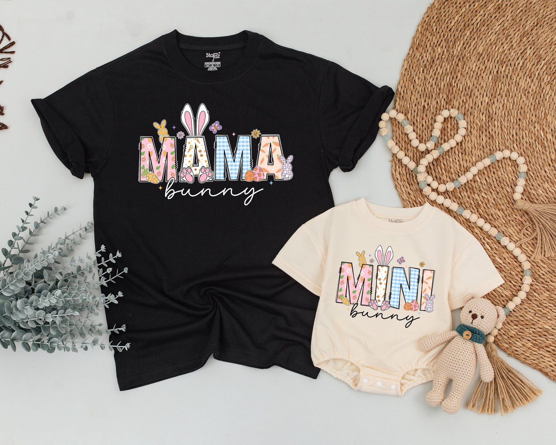 Mama Mini Bunny Matching Shirts, Easter Family Outfit, Cute Whimsical Design, Mommy and Me, First Easter Outfit, Birthday Gifts, Personalized Option Available