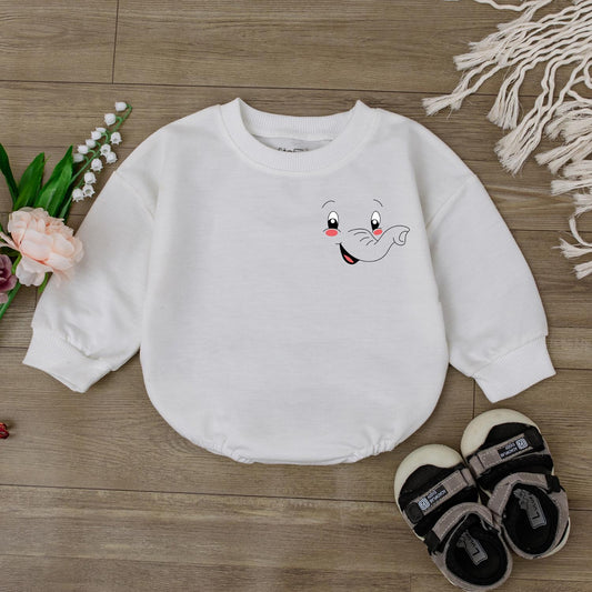Cute Elephant Baby Romper Funny Bodysuit Adorable Infant Outfit Retro Gender Neutral Baby Shower Gift Newborn Clothes Little Peanut Design Cotton Soft Comfort