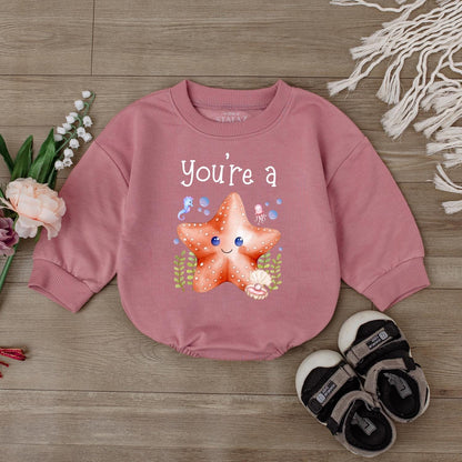 Starfish Baby Romper, Ocean Theme Bodysuit for Baby Girl or Boy, Cute Sea Star Outfit, Under the Sea Beach Clothes, Summer Toddler Gift