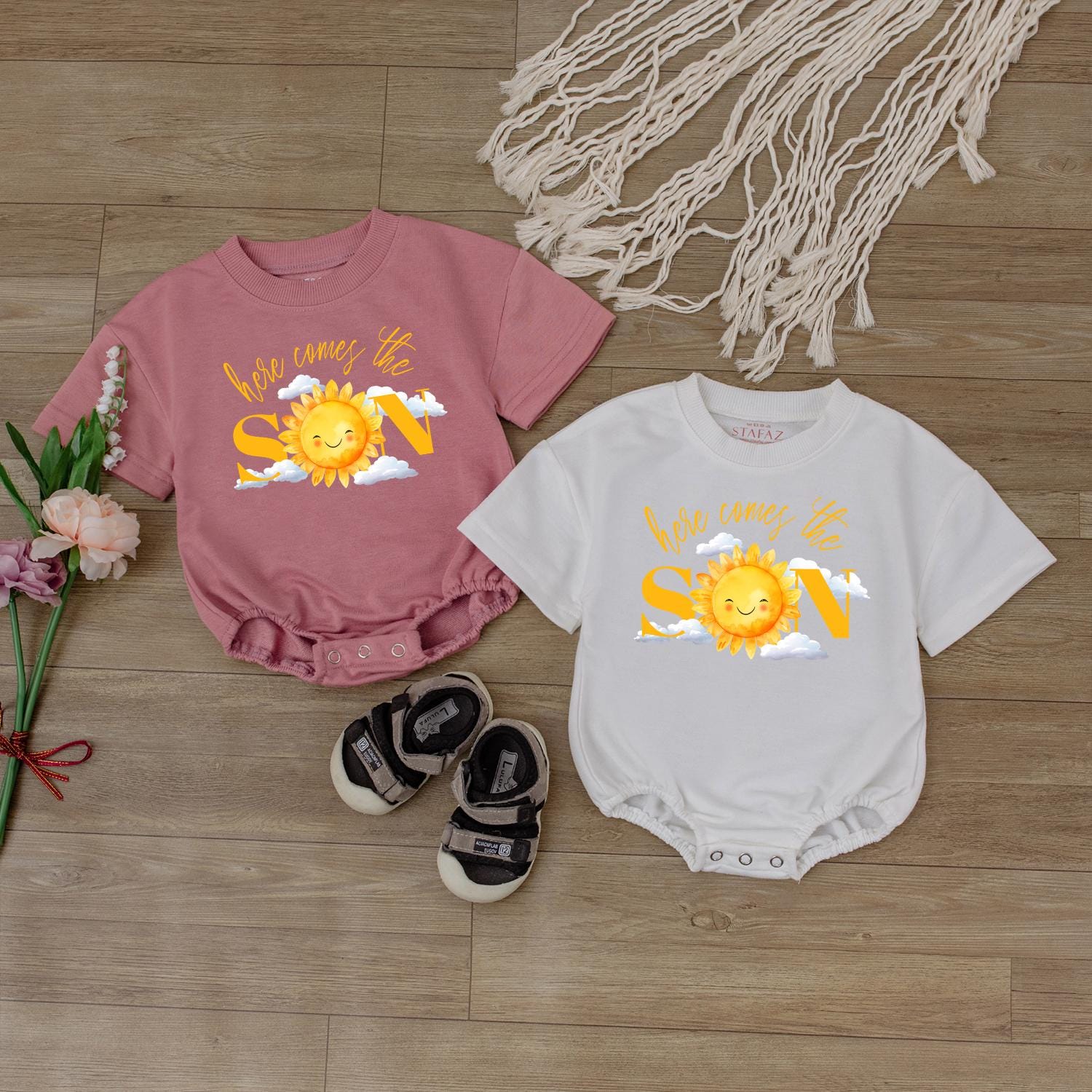Sunshine Baby Romper Cute Summer Bodysuit Gender Neutral Baby Clothes Toddler Outfit Adorable Sunshine Baby Gift Ideal for Baby Shower