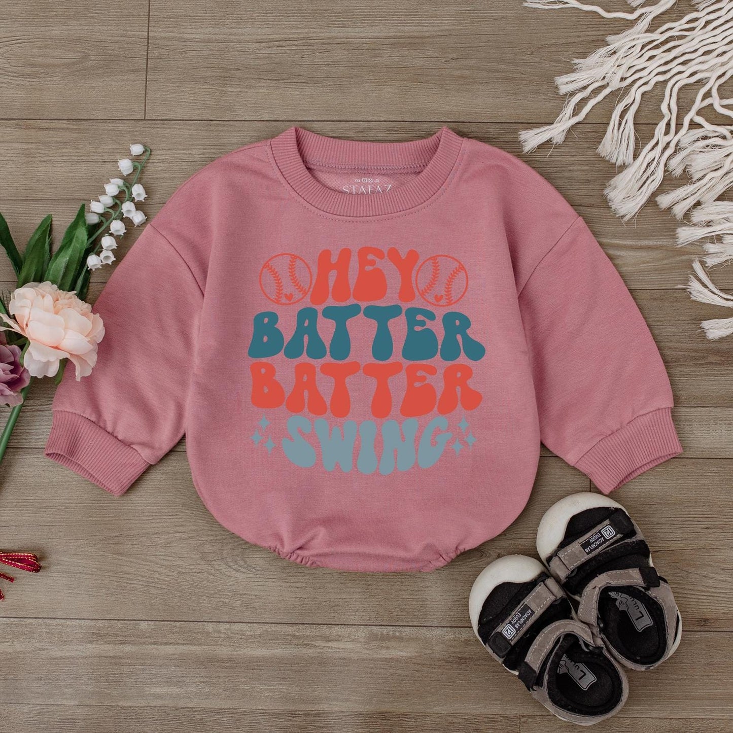 Hey Batter Batter Swing Baby Baseball Romper Retro Boy Outfit Cute Girl Clothes Game Day Sport Shirt Newborn Jumpsuit