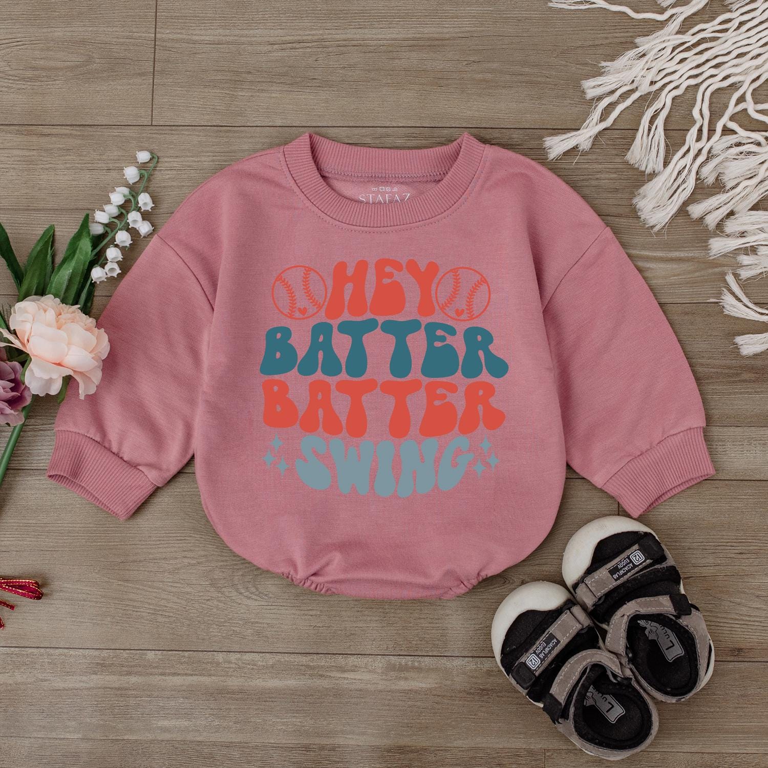 Hey Batter Batter Swing Baby Baseball Romper Retro Boy Outfit Cute Girl Clothes Game Day Sport Shirt Newborn Jumpsuit