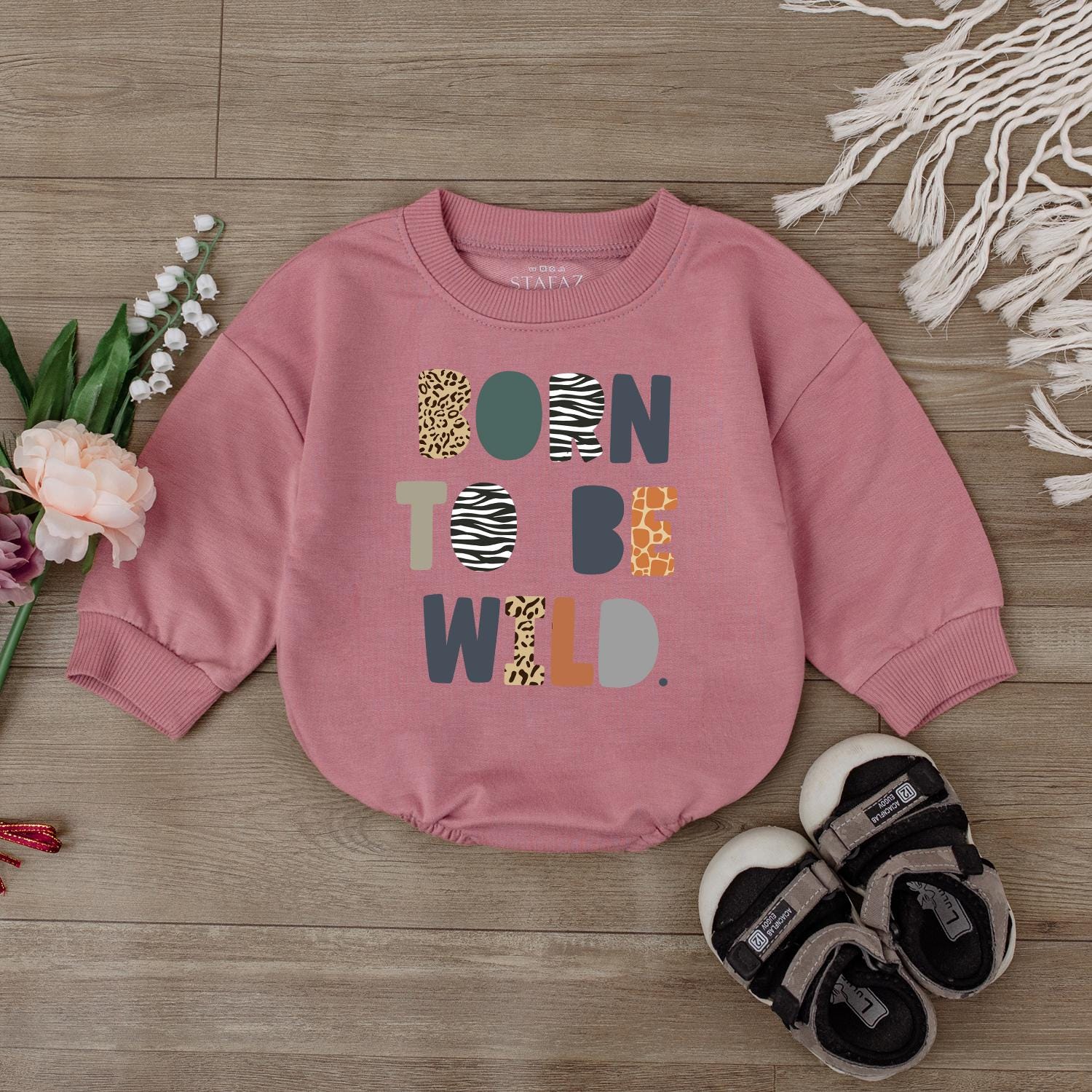 Born To Be Wild Safari Birthday Outfit for Girls Cute Zoo Animal Theme Toddler Baby First Birthday Clothes