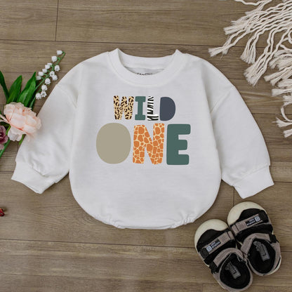 Safari Animal Baby Romper: Wild One Giraffe & Lion Birthday Bodysuit, Cute Baby Shower Gift, Girl's Birthday Outfit, Zoo Party