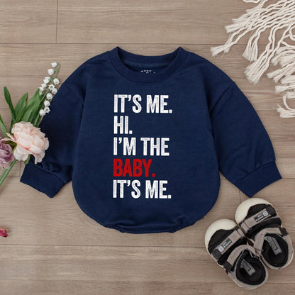 It's Me Hi I'm the Baby Romper Retro Funny Newborn Outfit Trendy Baby Clothes Gift 1st Birthday
