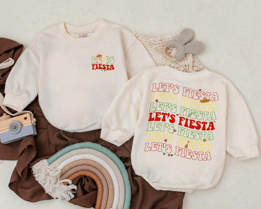 Let's Fiesta Baby Romper 1st Birthday Outfit Cinco De Mayo Bodysuit Adorable Taco Tuesday Gift