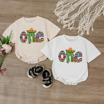Cute Fiesta 1st Birthday Baby Romper Uno Fiesta Outfit Cinco de Mayo Baby Shower Gift
