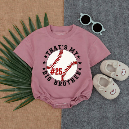 Big Brother Baseball Romper Game Day Outfit for Baby Boy, Baseball Fan Toddler Clothes, Big Bro Baseball Lover Gift