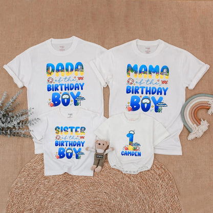 Ocean Birthday Matching Family Shirts Sea Animals Theme First Birthday Party Gift "Oneder the Sea" "Whale Birthday"