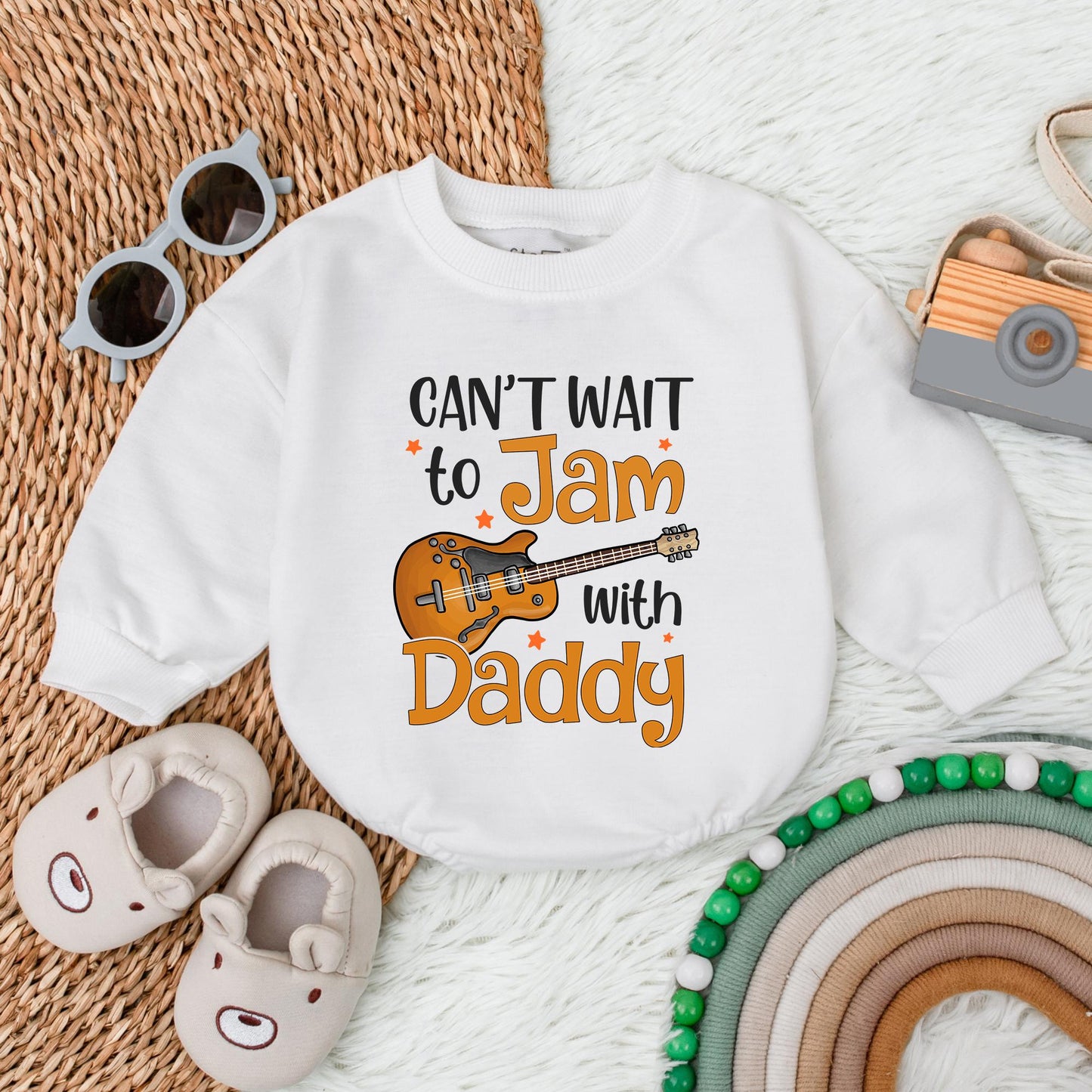 Daddy's Music Buddy Rock Baby Bodysuit & Toddler/Youth Shirts, Plus 'Jam With Daddy' Romper, Perfect Baby Shower Gift
